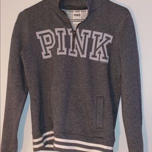 grey pink pullover